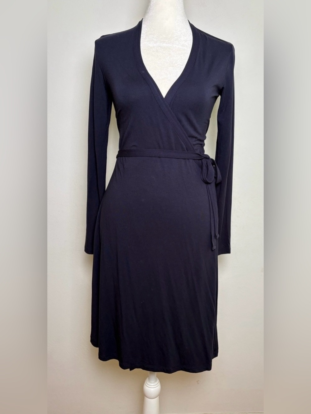 Boden Navy Blue Long Sleeve Wrap Dress